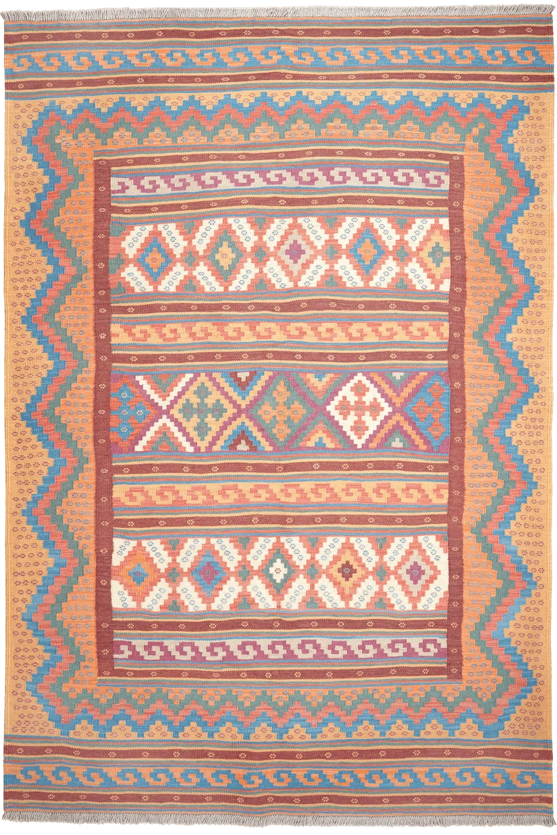 Sumak Sirdjan · Handgewebt – Bunt, 234x156 cm