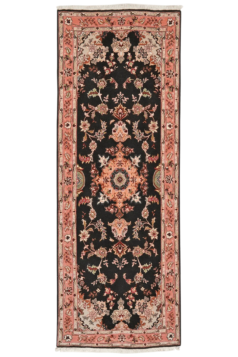 Tabriz 50 Raj · Handgeknüpft – Blau, 220x79 cm