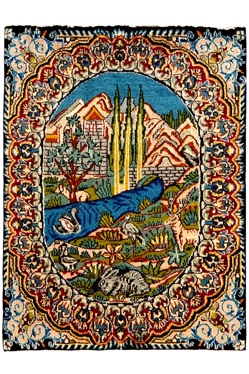 Kirman · Handgeknüpft – Bunt, 68x50 cm