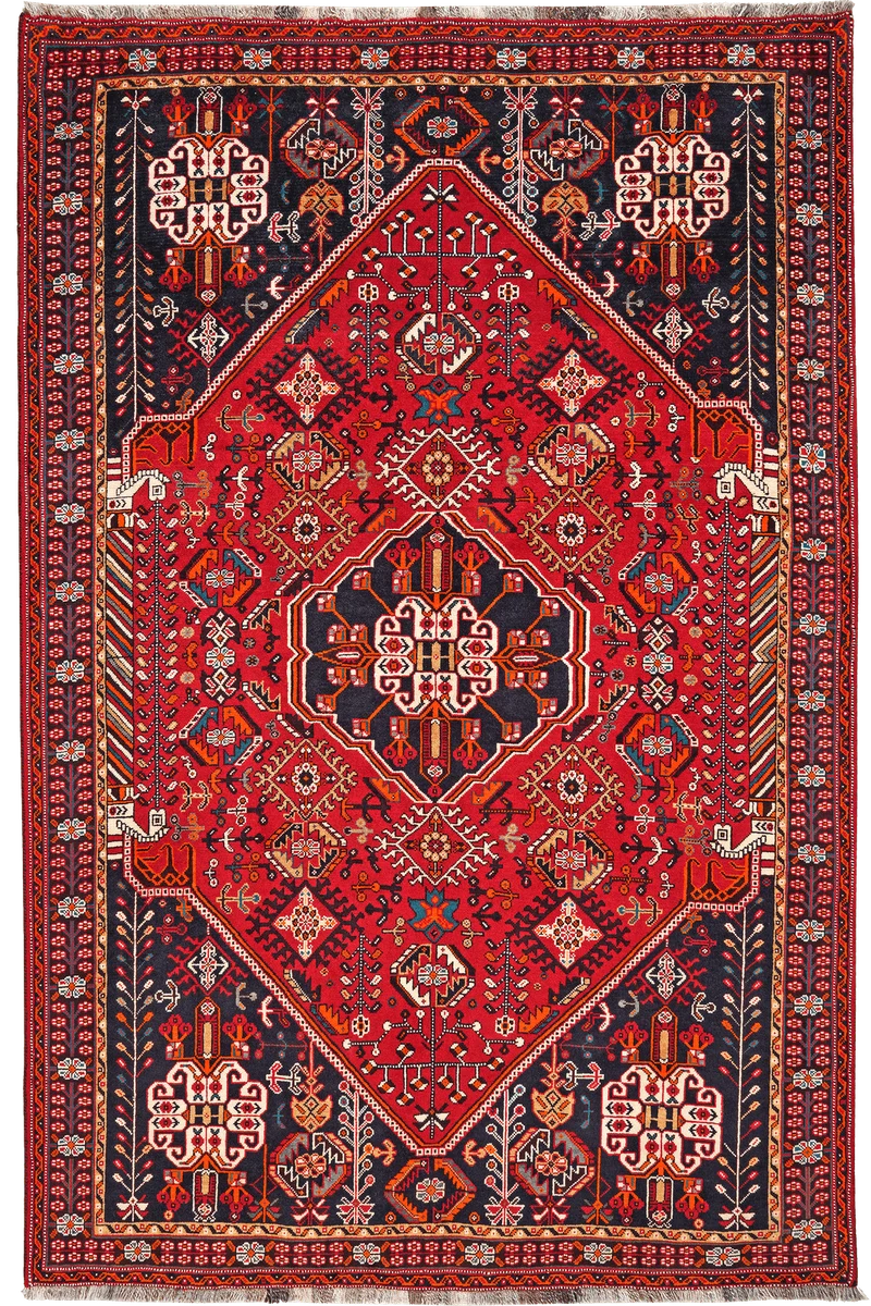 Gashgai · Handgeknüpft – Rot, 244x162 cm