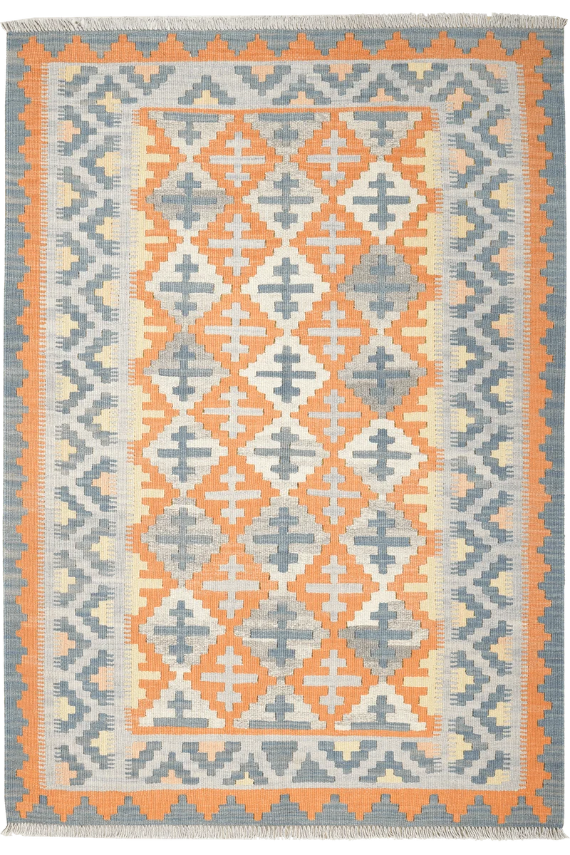 Kelim Gashgai · Handgewebt – Orange, 176x125 cm
