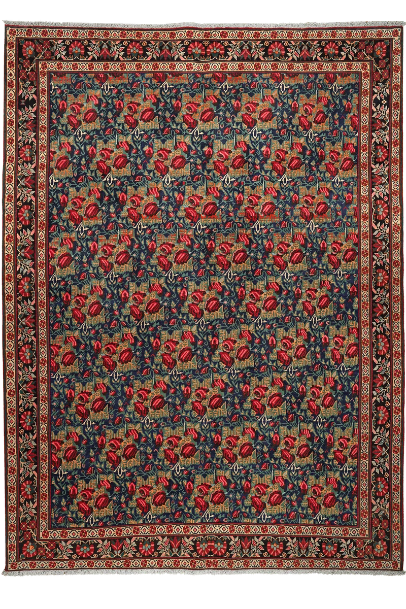 Afshar · Handgeknüpft – Blau, 295x210 cm