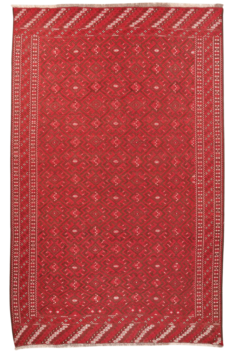 Kelim Turkman · Handgewebt – Rot, 321x201 cm