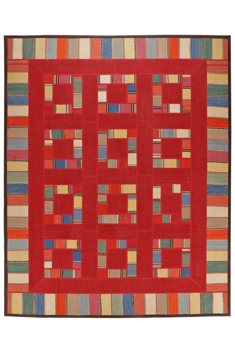 Kelim Tekkeh · Handgewebt – Bunt, 286x229 cm