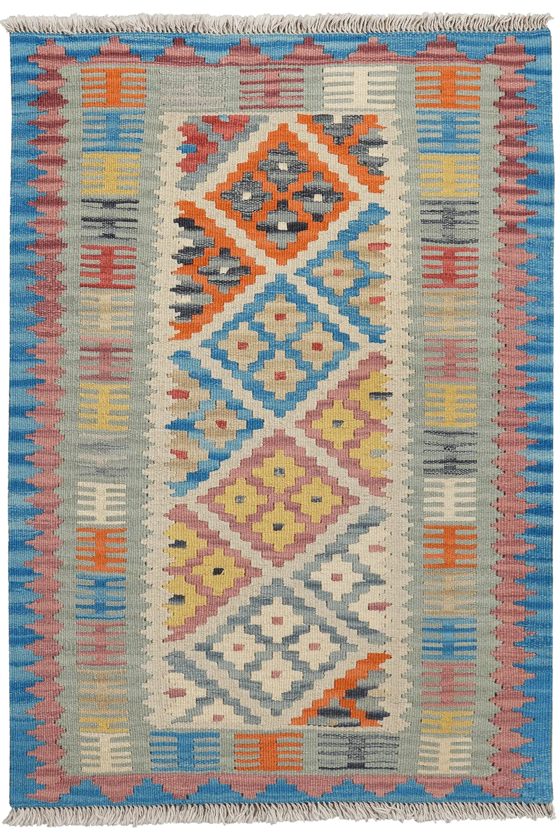 Kelim Gashgai · Handgewebt – Beige, 127x84 cm