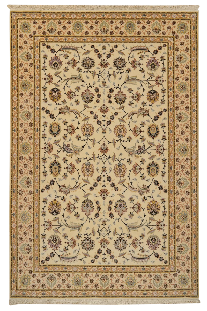 Tabriz 50 Raj · Handgeknüpft – Beige, 229x151 cm
