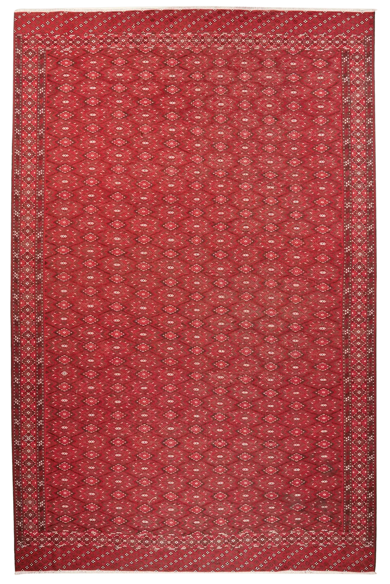 Kelim Turkman · Handgewebt – Rot, 360x232 cm