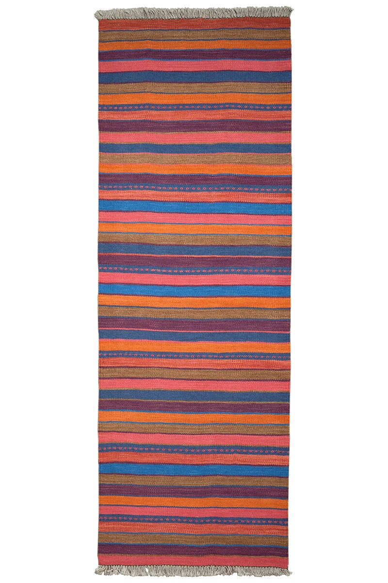 Kelim Gashgai · Handgewebt – Bunt, 194x65 cm