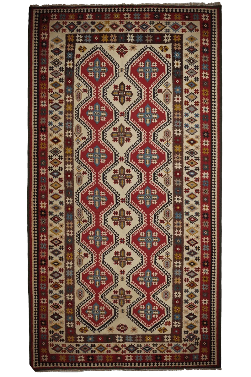 Kelim Gashgai Old · Handgewebt – Braun, 297x157 cm