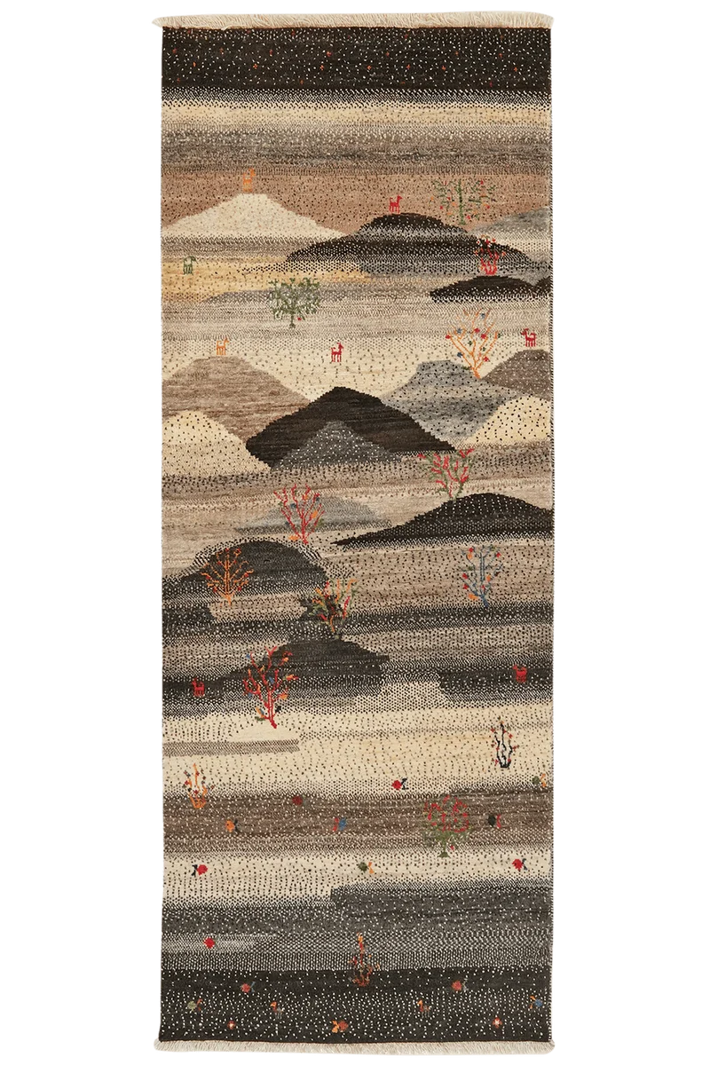 Rizbaf · Handgeknüpft – Beige, 198x77 cm