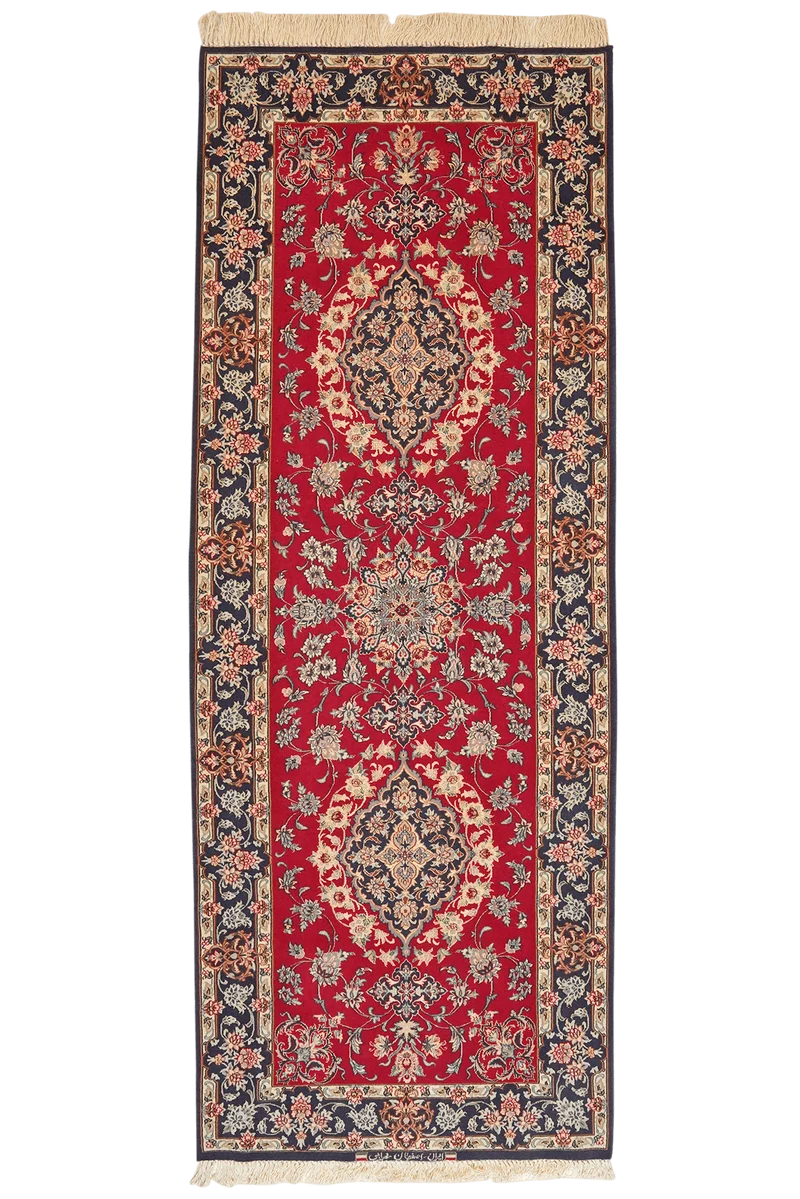 Isfahan · Handgeknüpft – Rot, 222x85 cm