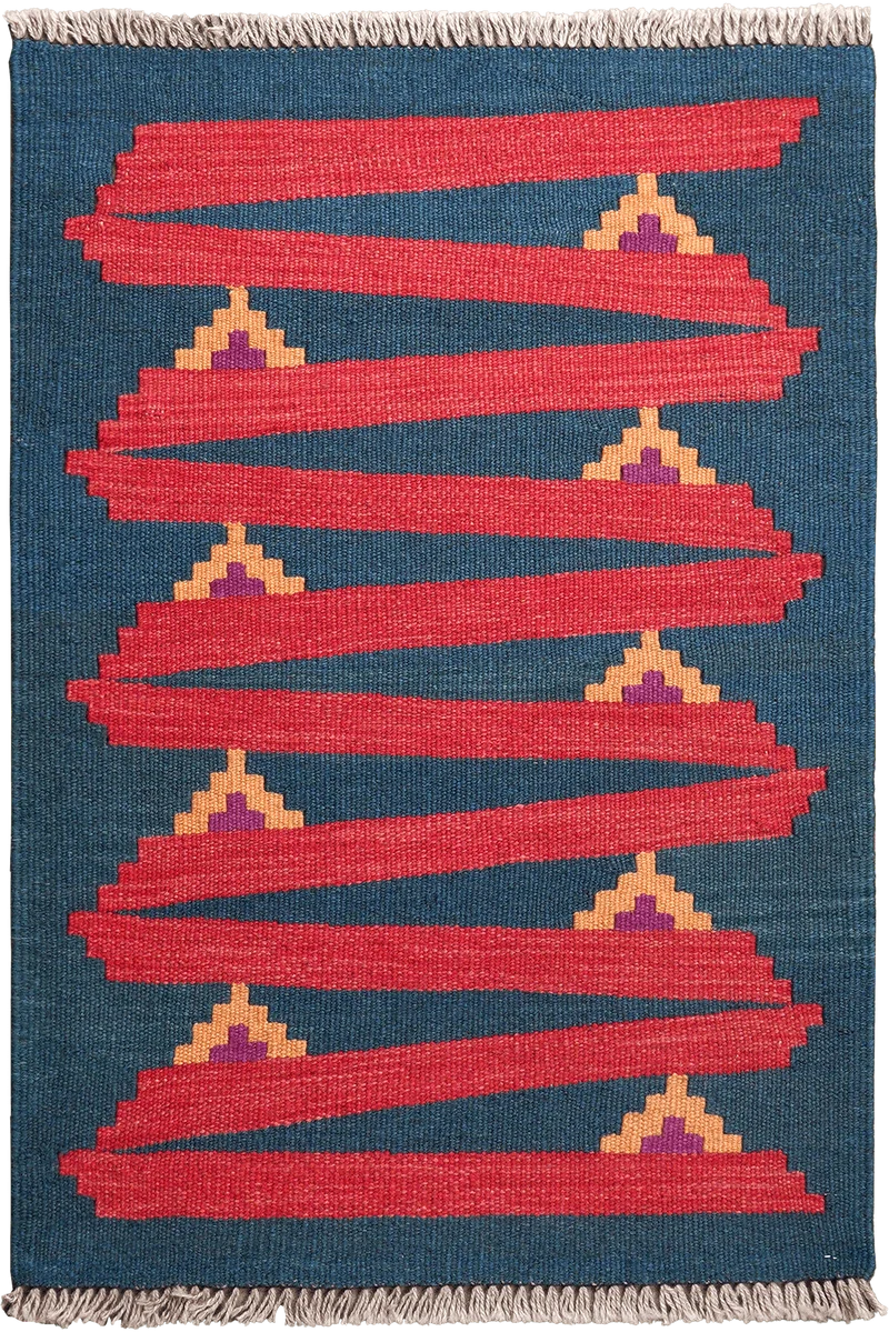Kelim Gashgai · Handgewebt – Bunt, 87x60 cm