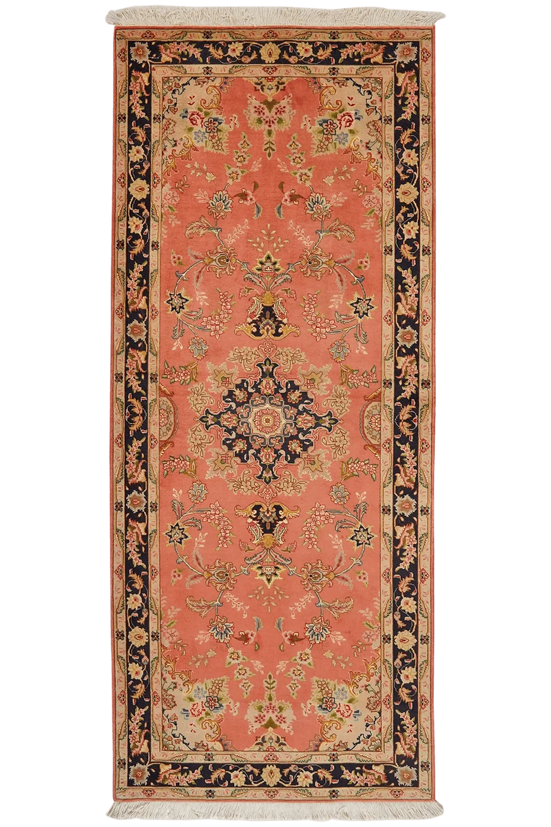 Tabriz 50 Raj · Handgeknüpft – Rot, 203x83 cm
