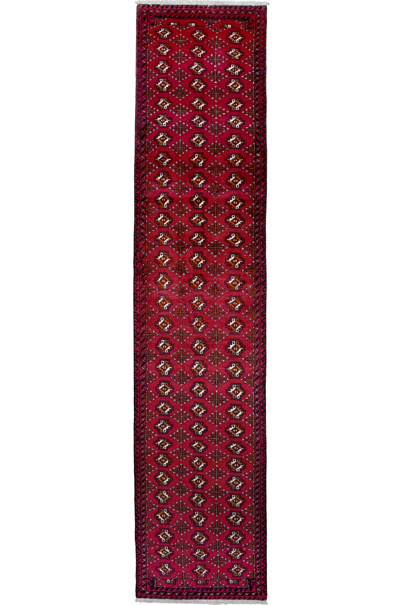 Belutch · Handgeknüpft – Rot, 292x60 cm