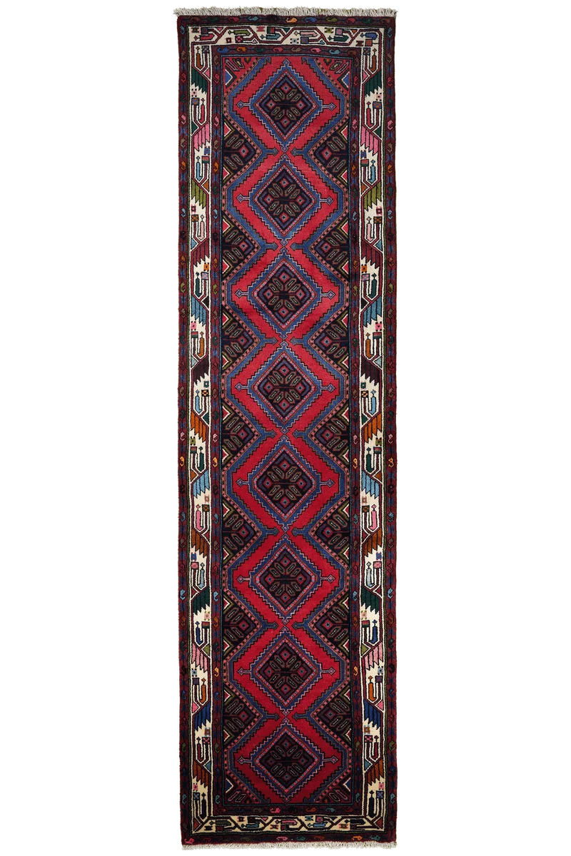 Zagheh · Handgeknüpft – Rot, 307x80 cm