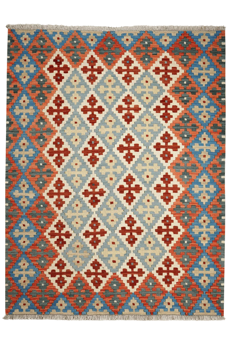 Kelim Gashgai · Handgewebt – Blau, 173x132 cm