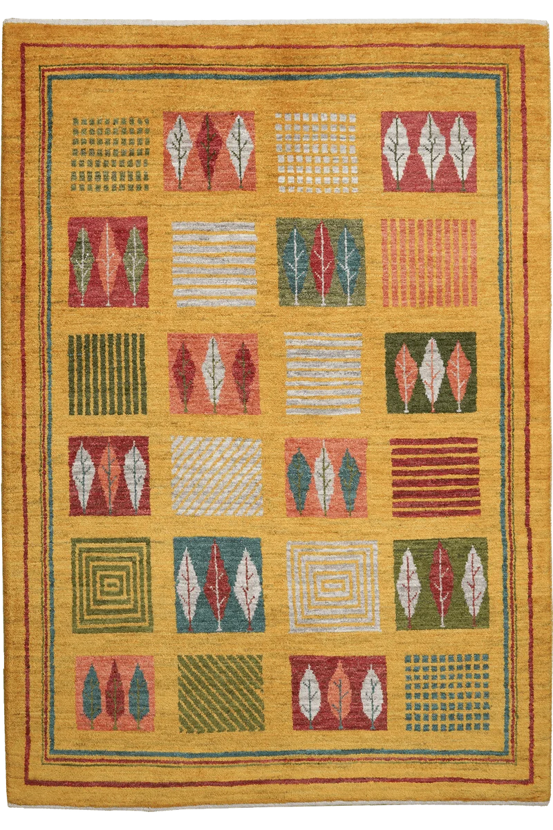 Rizbaf · Handgeknüpft – Gelb, 176x123 cm