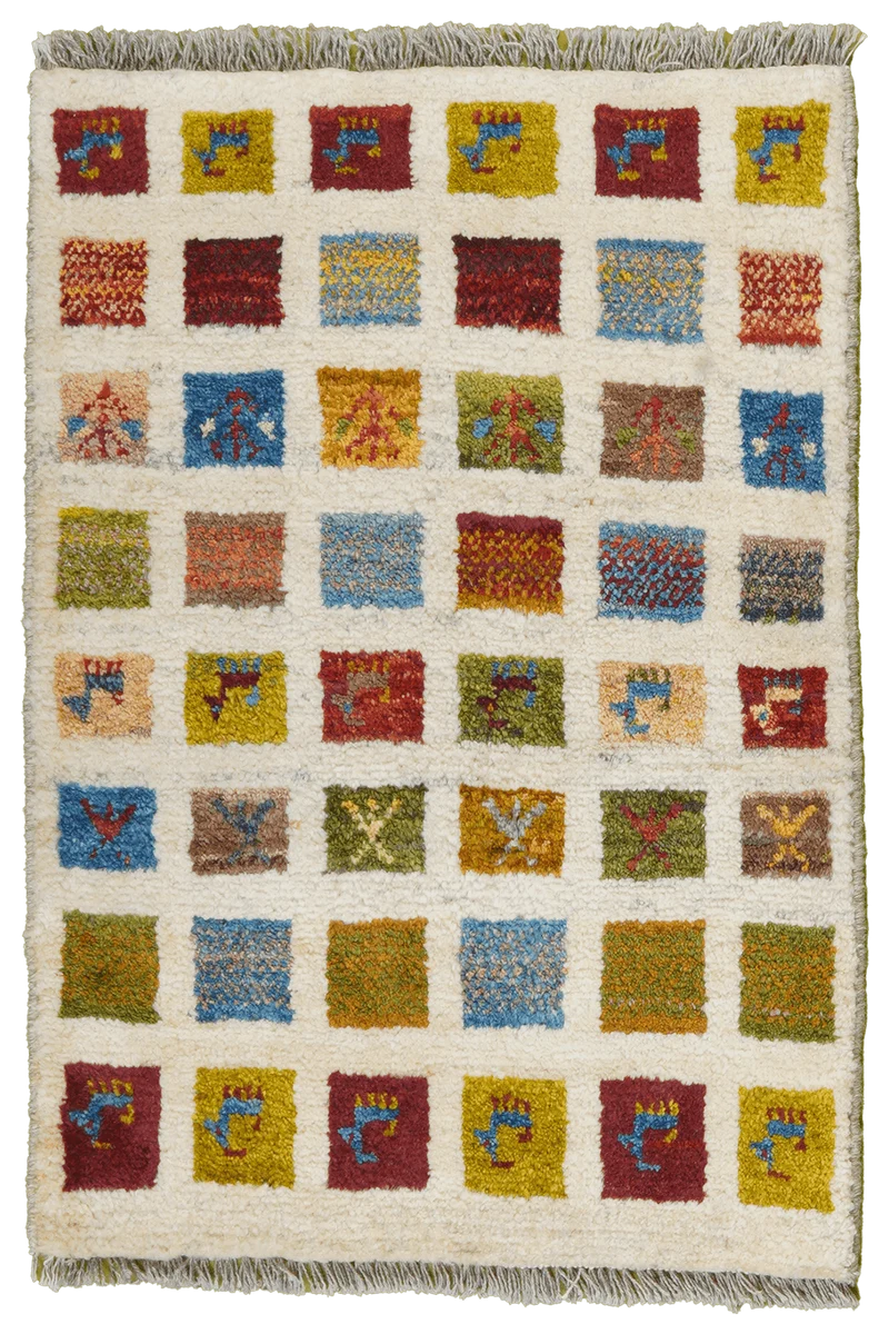 Gabbeh Sonnat · Handgeknüpft – Beige, 88x61 cm
