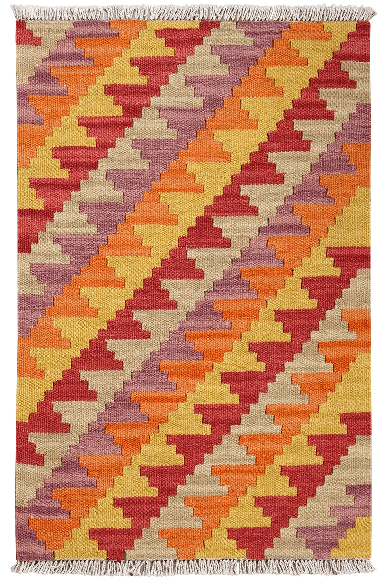 Kelim Gashgai · Handgewebt – Bunt, 97x63 cm