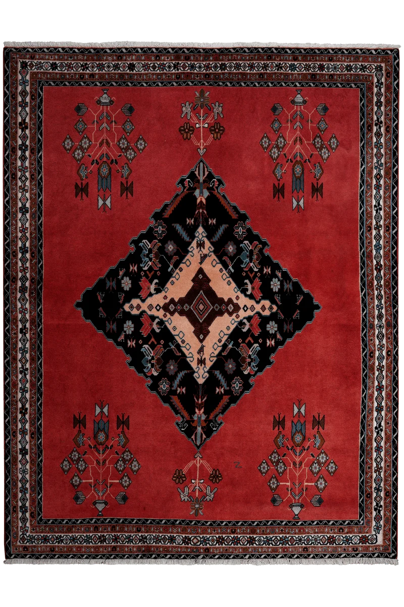 Afshar · Handgeknüpft – Rosa, 210x160 cm