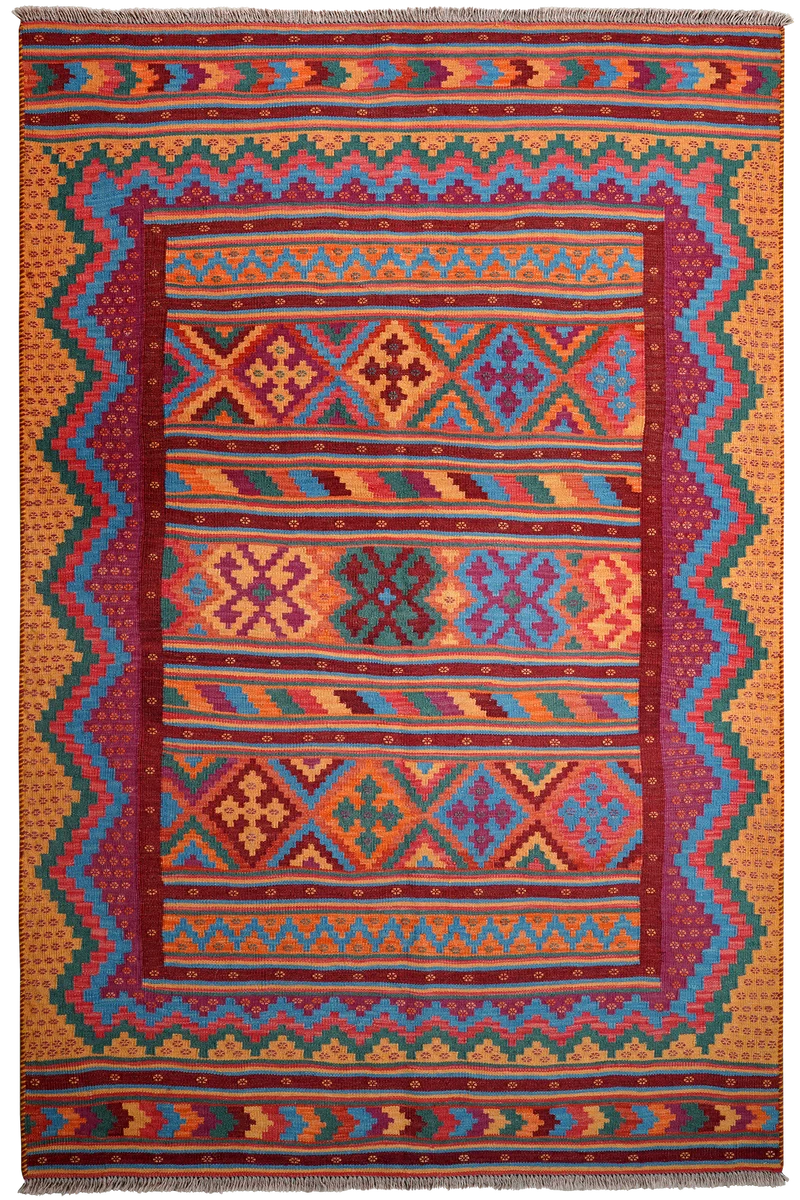 Sumak Sirdjan · Handgewebt – Bunt, 232x150 cm