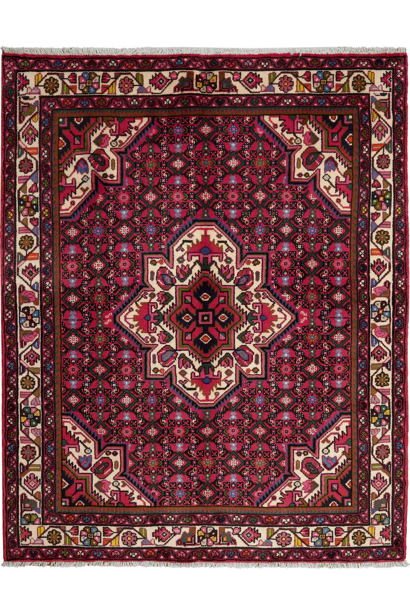Hosseinabad · Handgeknüpft – Rot, 191x151 cm