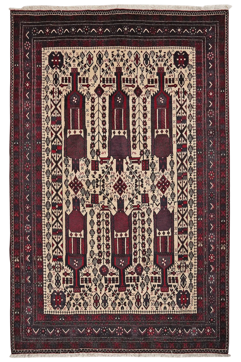 Afshar · Handgeknüpft – Beige, 247x160 cm