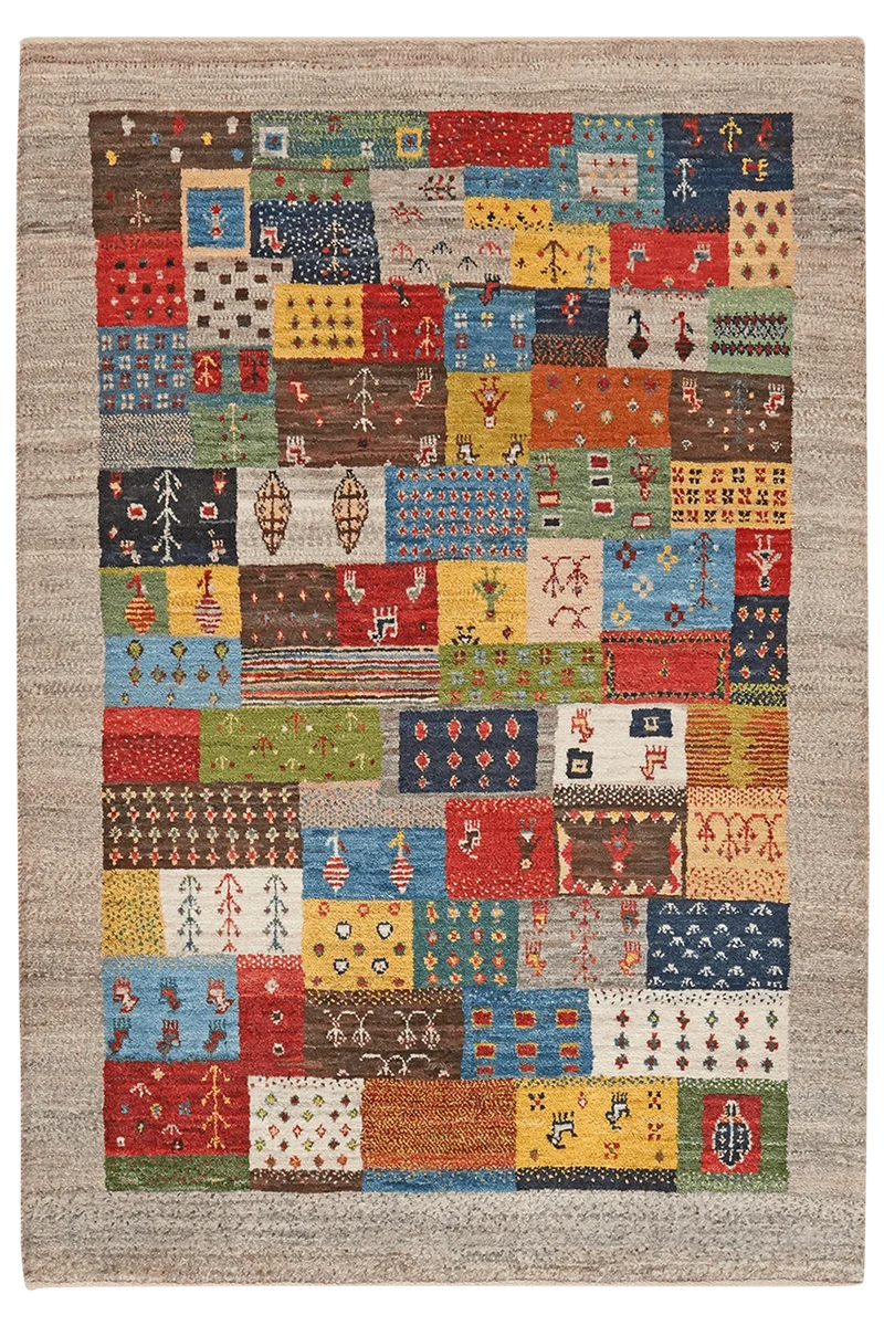 Rizbaf · Handgeknüpft – Bunt, 149x101 cm