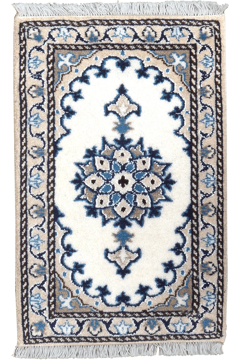 Nain 12La · Handgeknüpft – Beige, 62x39 cm