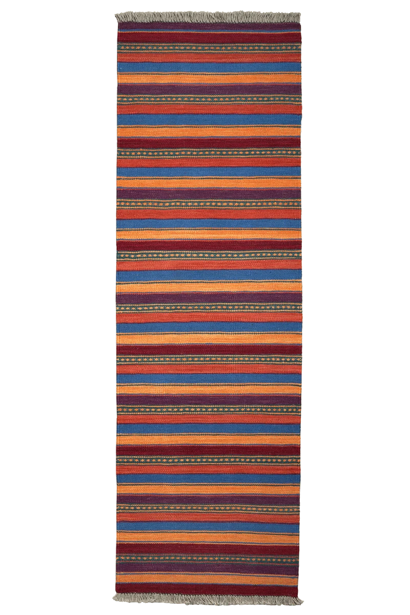 Kelim Gashgai · Handgewebt – Bunt, 201x62 cm