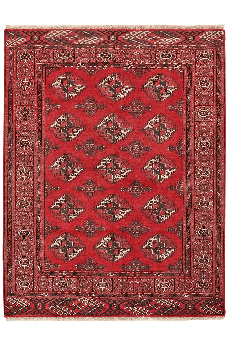 Turkman · Handgeknüpft – Rot, 136x107 cm