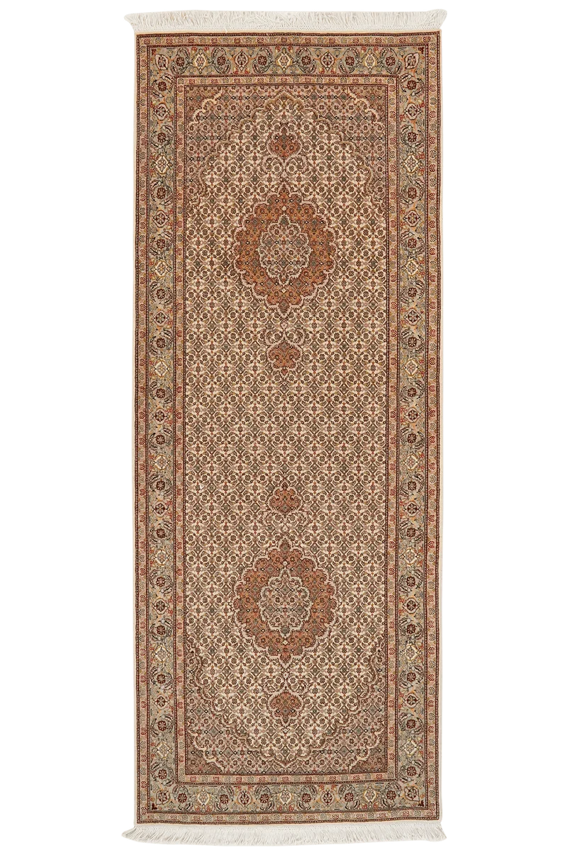 Tabriz 50 Raj · Handgeknüpft – Braun, 202x79 cm