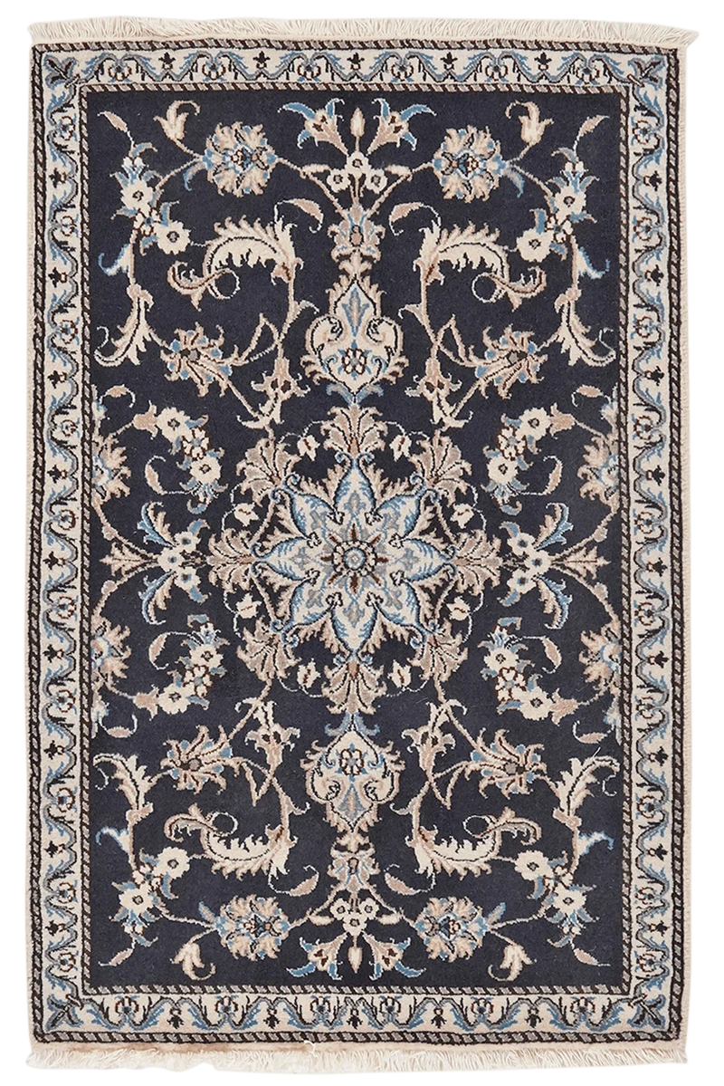 Nain 12La · Handgeknüpft – Blau, 136x89 cm
