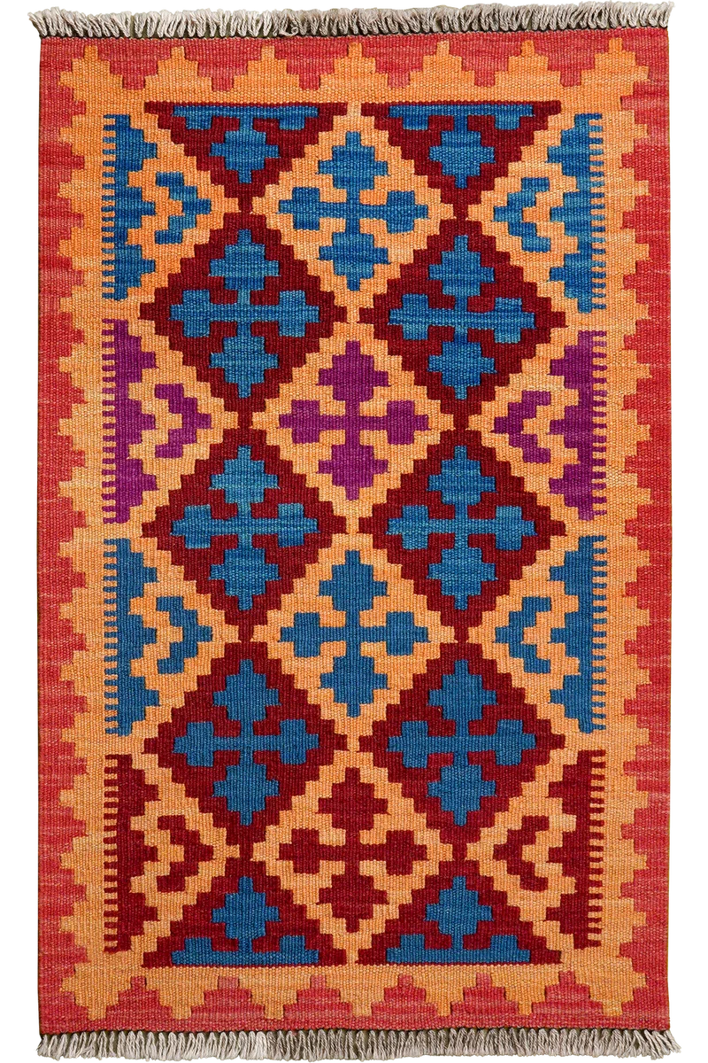 Kelim Gashgai · Handgewebt – Bunt, 101x62 cm