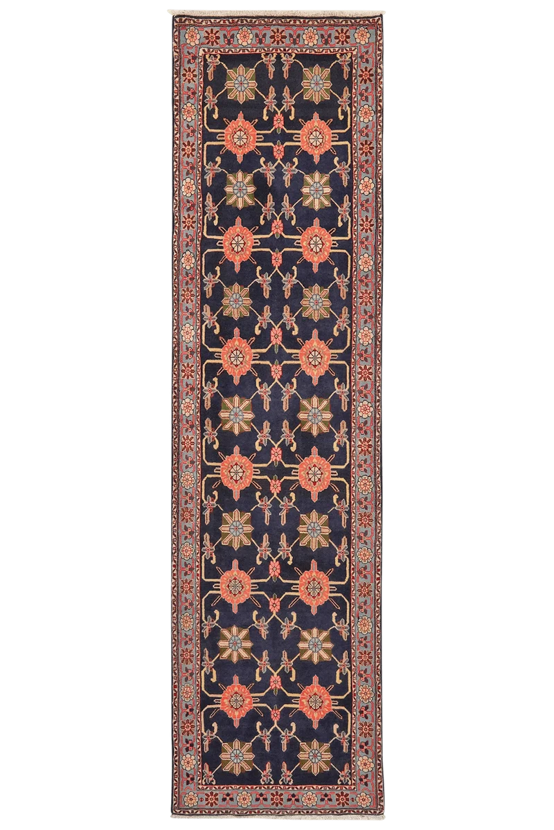 Hamadan · Handgeknüpft – Blau, 289x76 cm