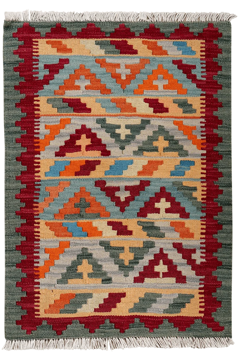 Kelim Gashgai · Handgewebt – Bunt, 86x62 cm