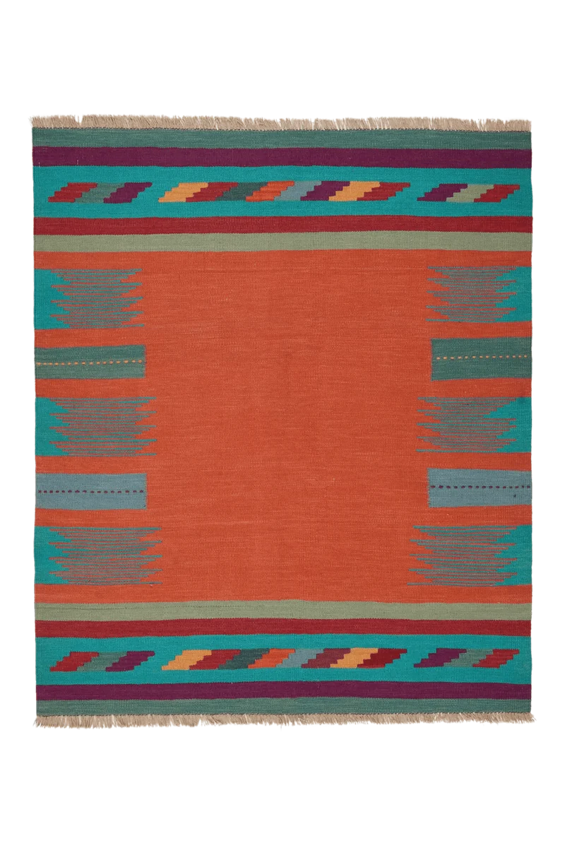 Kelim Gashgai · Handgewebt – Rot, 151x127 cm