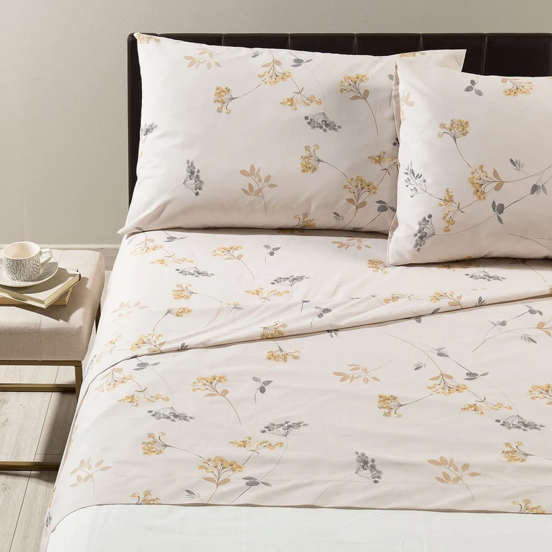 Completo Lenzuola ramage in Cotone