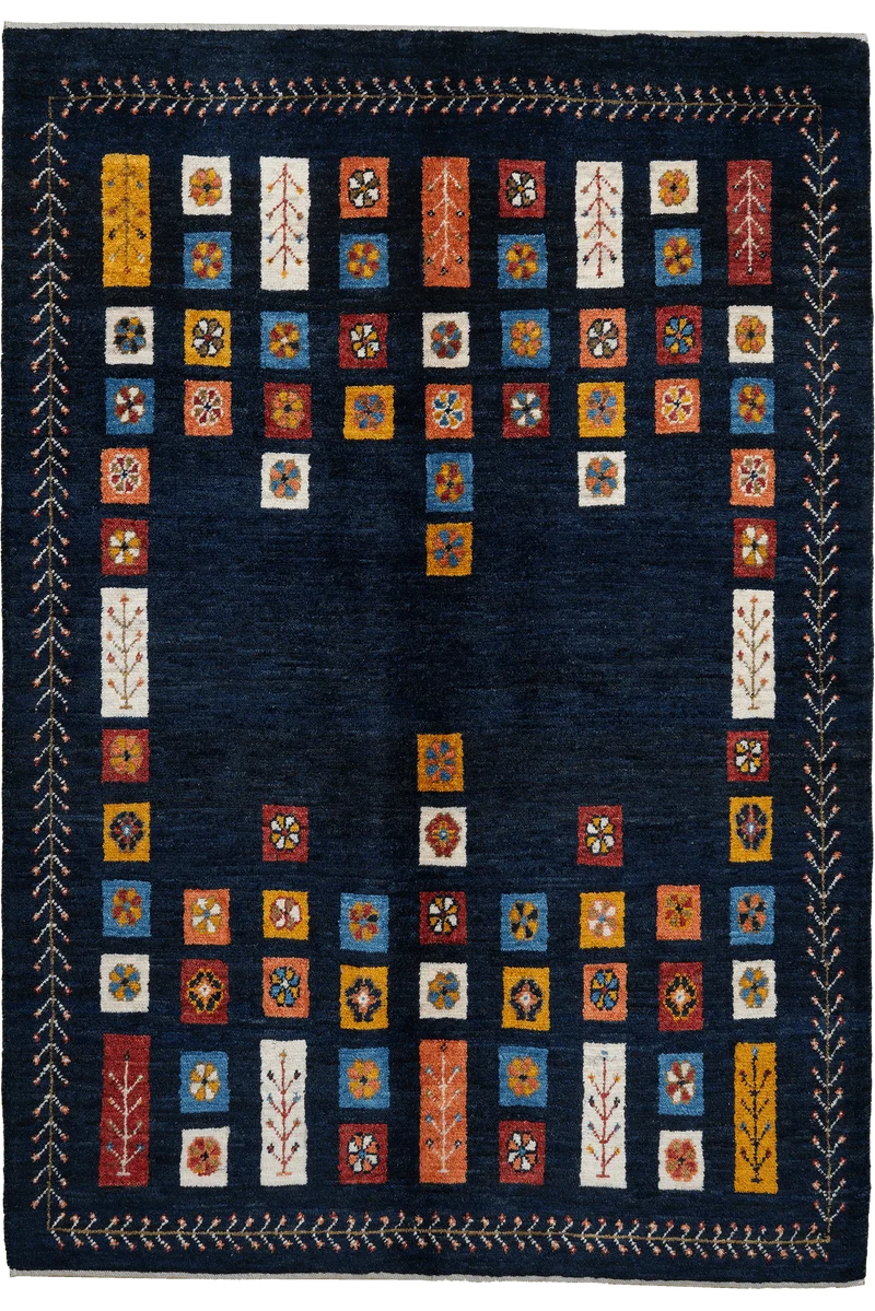 Rizbaf · Handgeknüpft – Blau, 182x125 cm