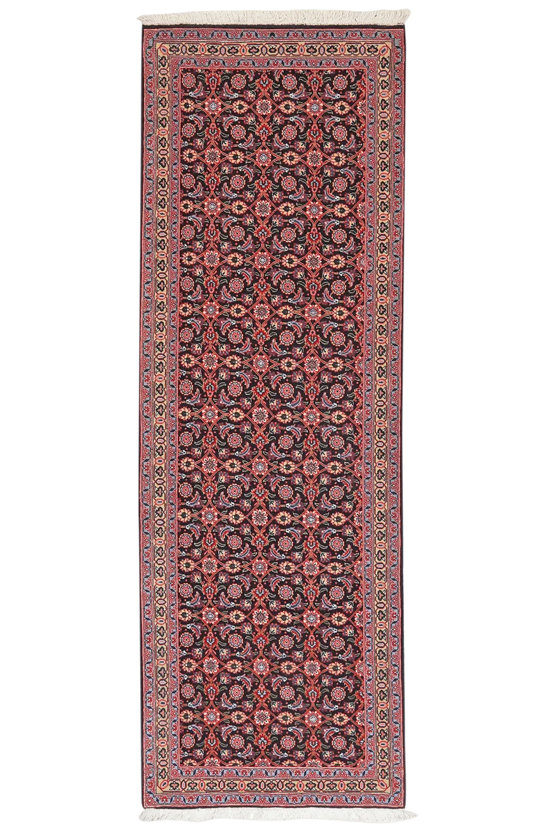 Tabriz 50 Raj · Handgeknüpft – Orange, 195x65 cm