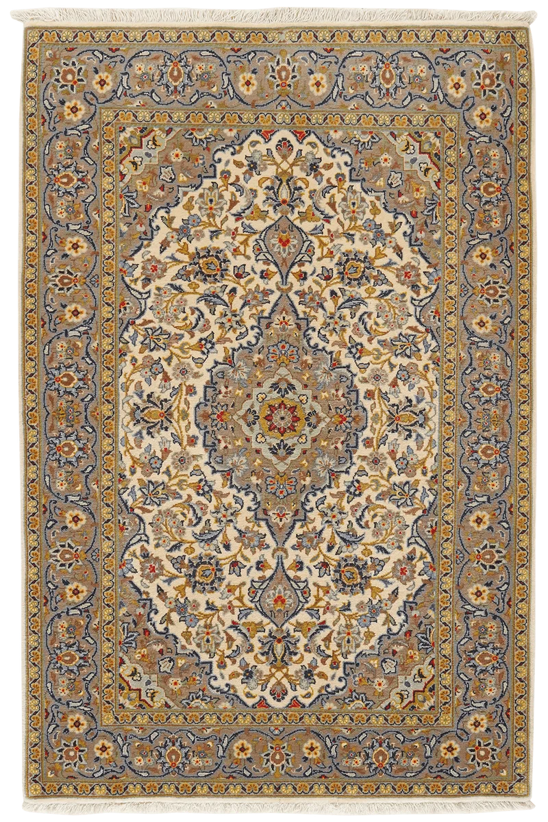 Kashan · Handgeknüpft – Beige, 169x113 cm