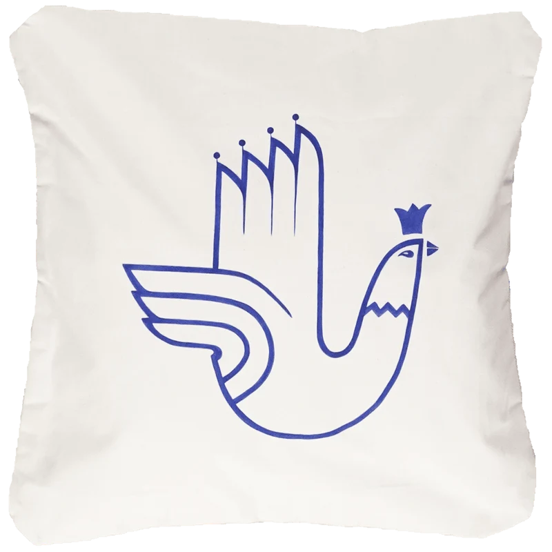 Kelim Kissen · Handgefertigt – Beige, 50x50 cm