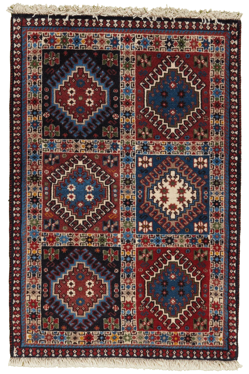 Yalameh · Handgeknüpft – Bunt, 93x63 cm
