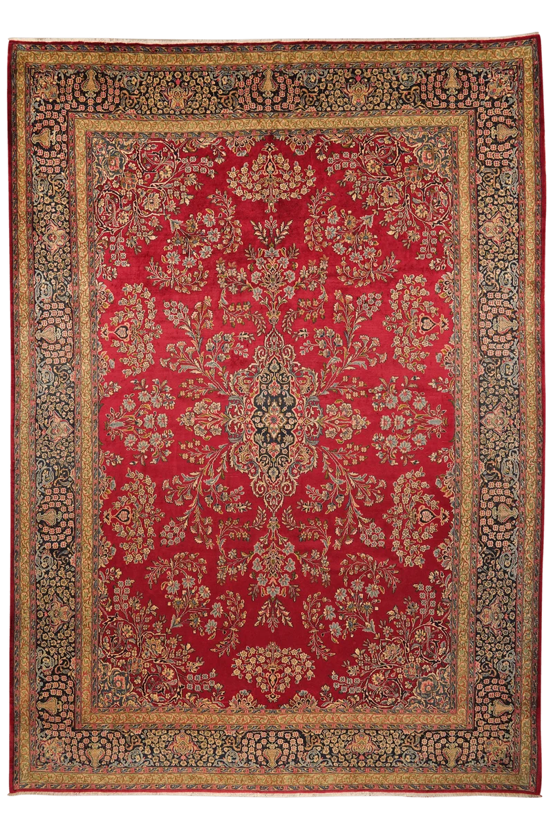 Kirman · Handgeknüpft – Rot, 416x296 cm