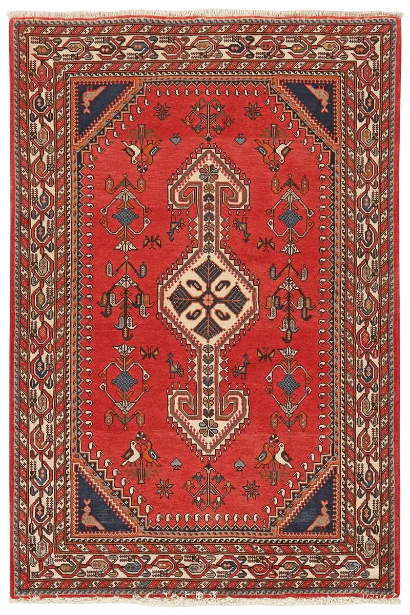 Nasrabad · Handgeknüpft – Rot, 150x100 cm
