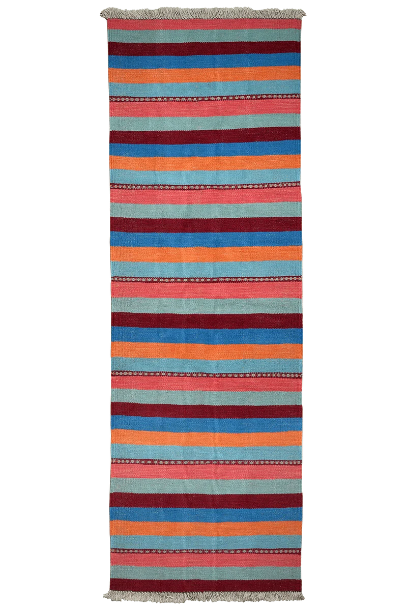 Kelim Gashgai · Handgewebt – Bunt, 195x61 cm