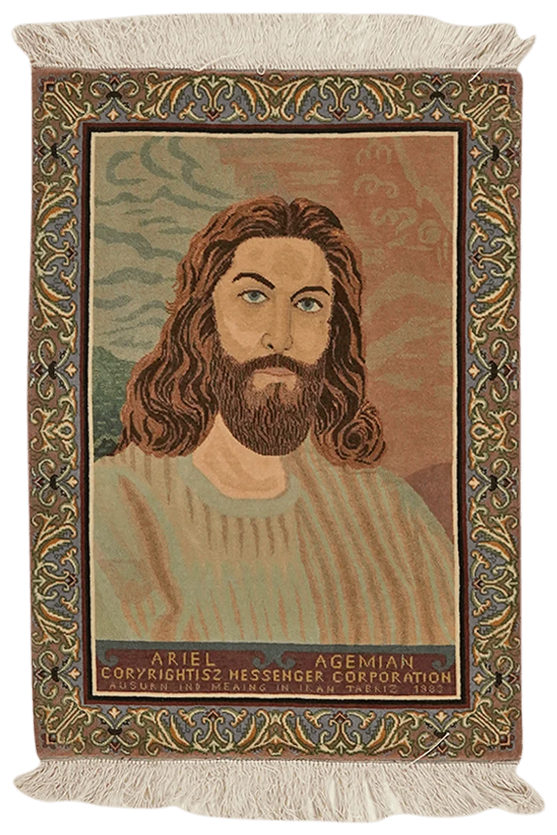 Tabriz Graphic · Handgeknüpft – Bunt, 76x55 cm