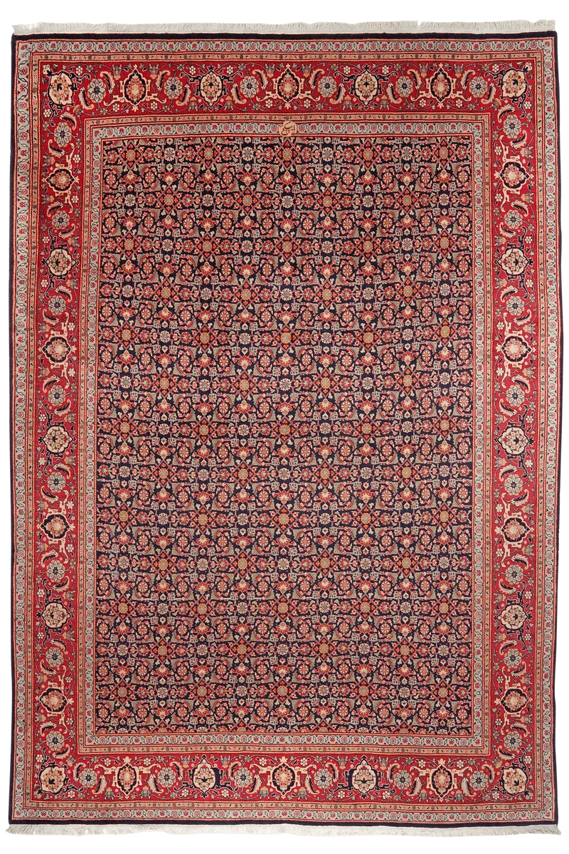 Tabriz 40 Raj · Handgeknüpft – Blau, 347x245 cm