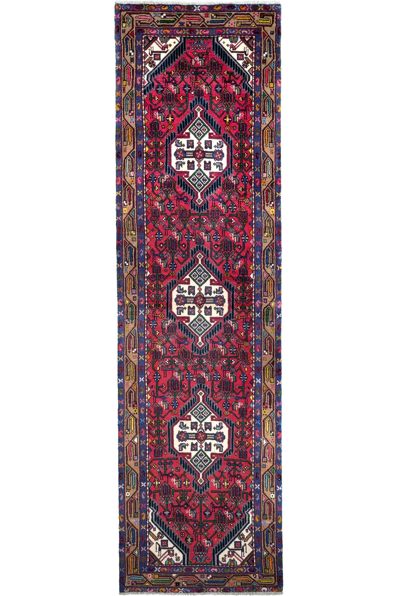 Assadabad · Handgeknüpft – Rot, 301x84 cm
