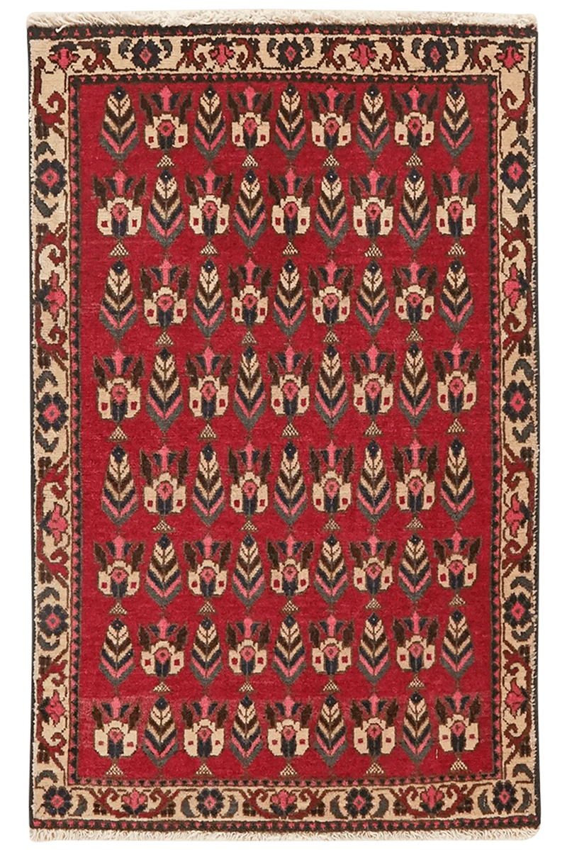 Abadeh · Handgeknüpft – Rot, 96x62 cm